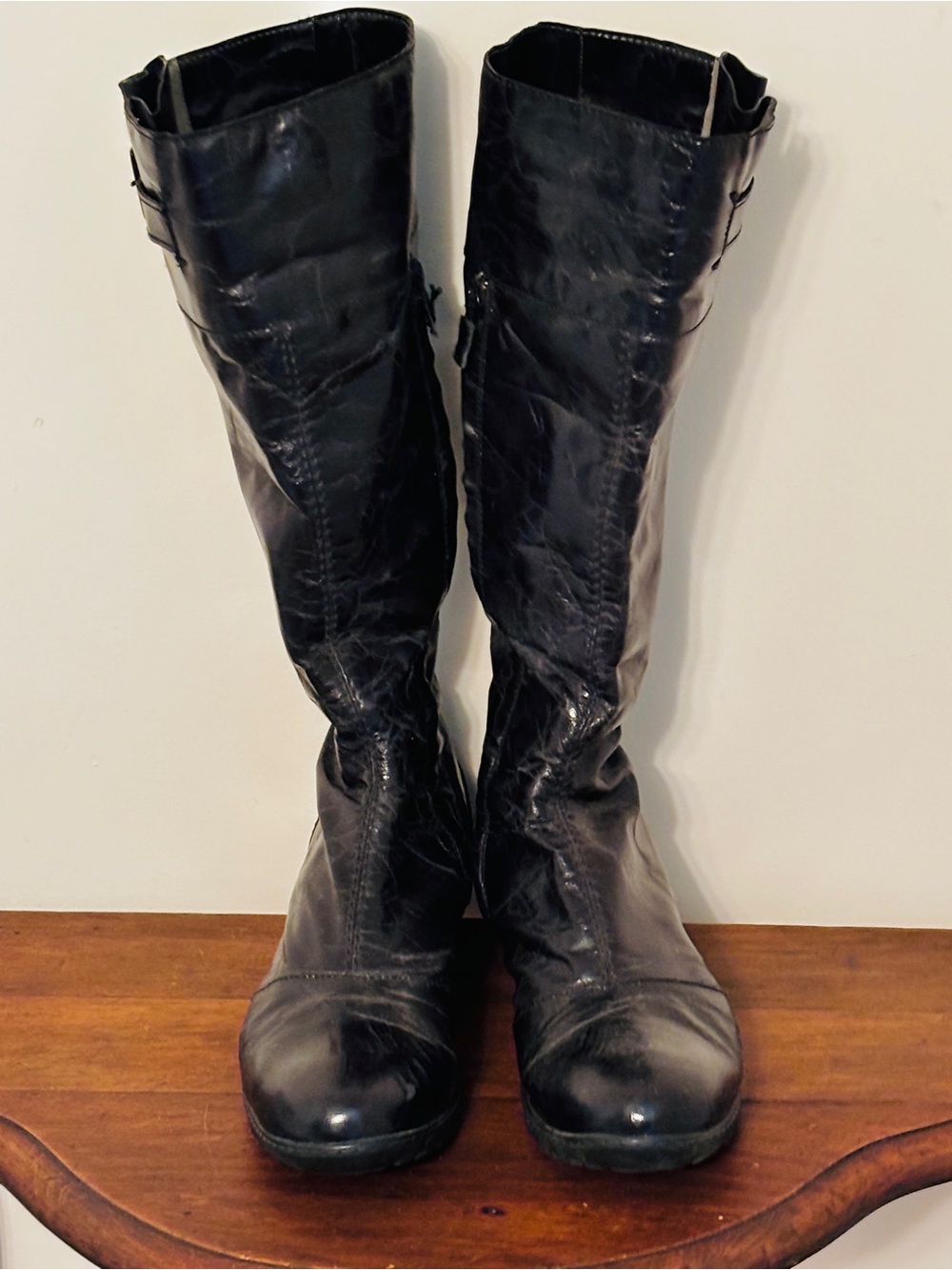 Costume National Vintage Black Leather Women's Boots IT Size 39 - US Size 9